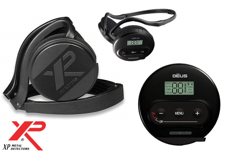 Metalldetektor XP DEUS X35 Komplettset mit Funkkopfh&ouml;rer WS4 und 22.5cm Spule